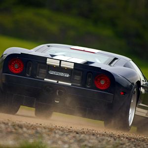 2005 Ford GT Blue Rear Gravel