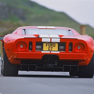 2005 Ford GT Red Rear Road