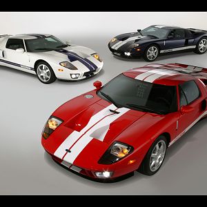 2005 Ford GTs Studio Blue White Red