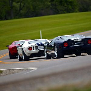 2005 Ford GTs Track Blue White Red