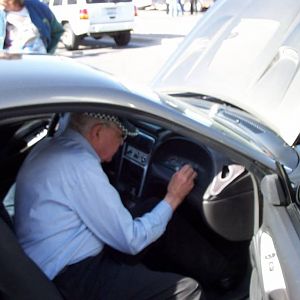 Carroll Shelby Signing my Dash