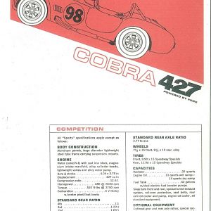 Full Comp Cobra Specs