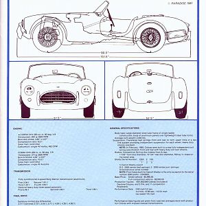 289 Cobra Specs