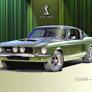 Mustang Shelby Artwork By Danny Whitfield