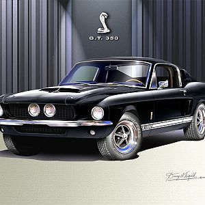 Mustang Shelby Artwork By Danny Whitfield