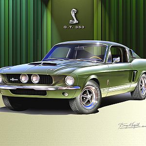 ITEM 6 B  1967 MUSTANG SHELBY GT 350 (lime green metallic)
Check out more at:http://www.dannywhitfield.com/mustang