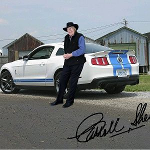 My Shelby With Carol at Long Point, ON! OK I photo shopped the hell out of this one.. But what can I say, I'm a certified Shelby nut.